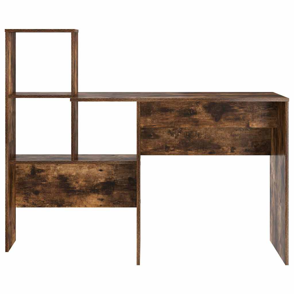 Desk Smoked Oak Engineered Wood 131.5 x 50 x 106.5 cm