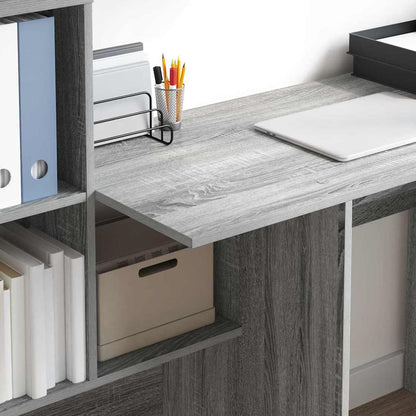 Desk Grey Sonoma Engineered Wood 131.5 x 50 x 106.5 cm