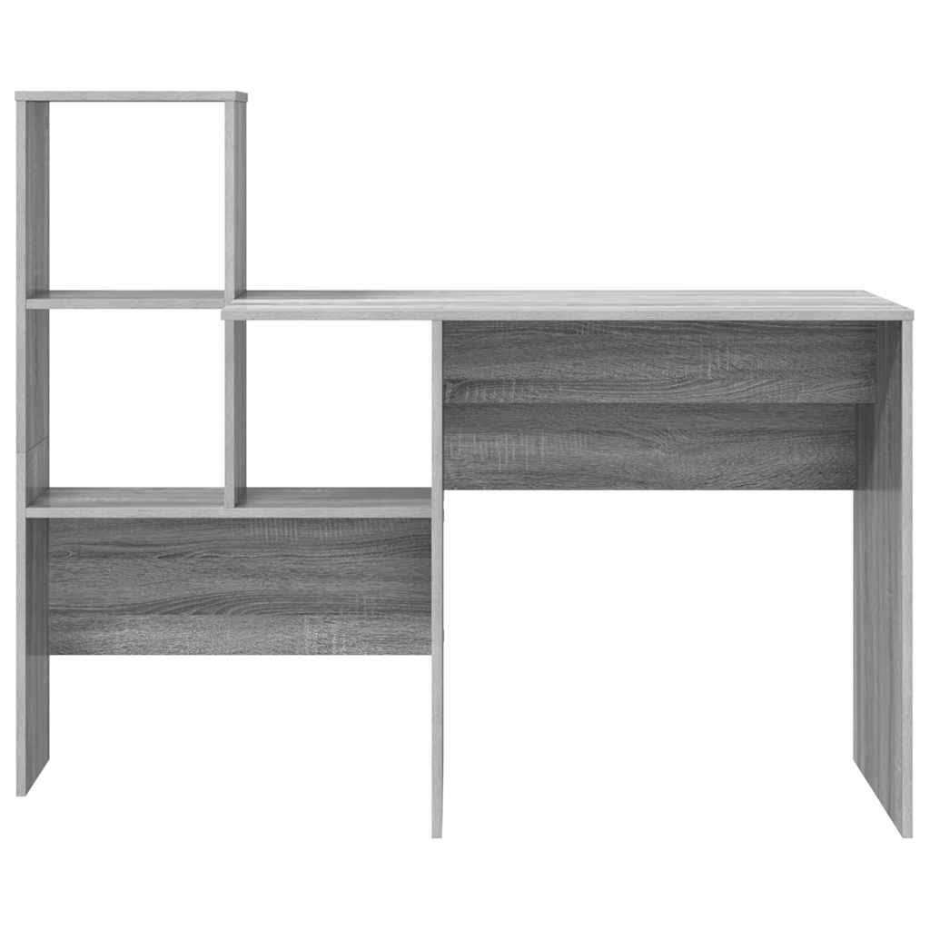 Desk Grey Sonoma 131.5 x 50 x 106.5 cm Engineered Wood