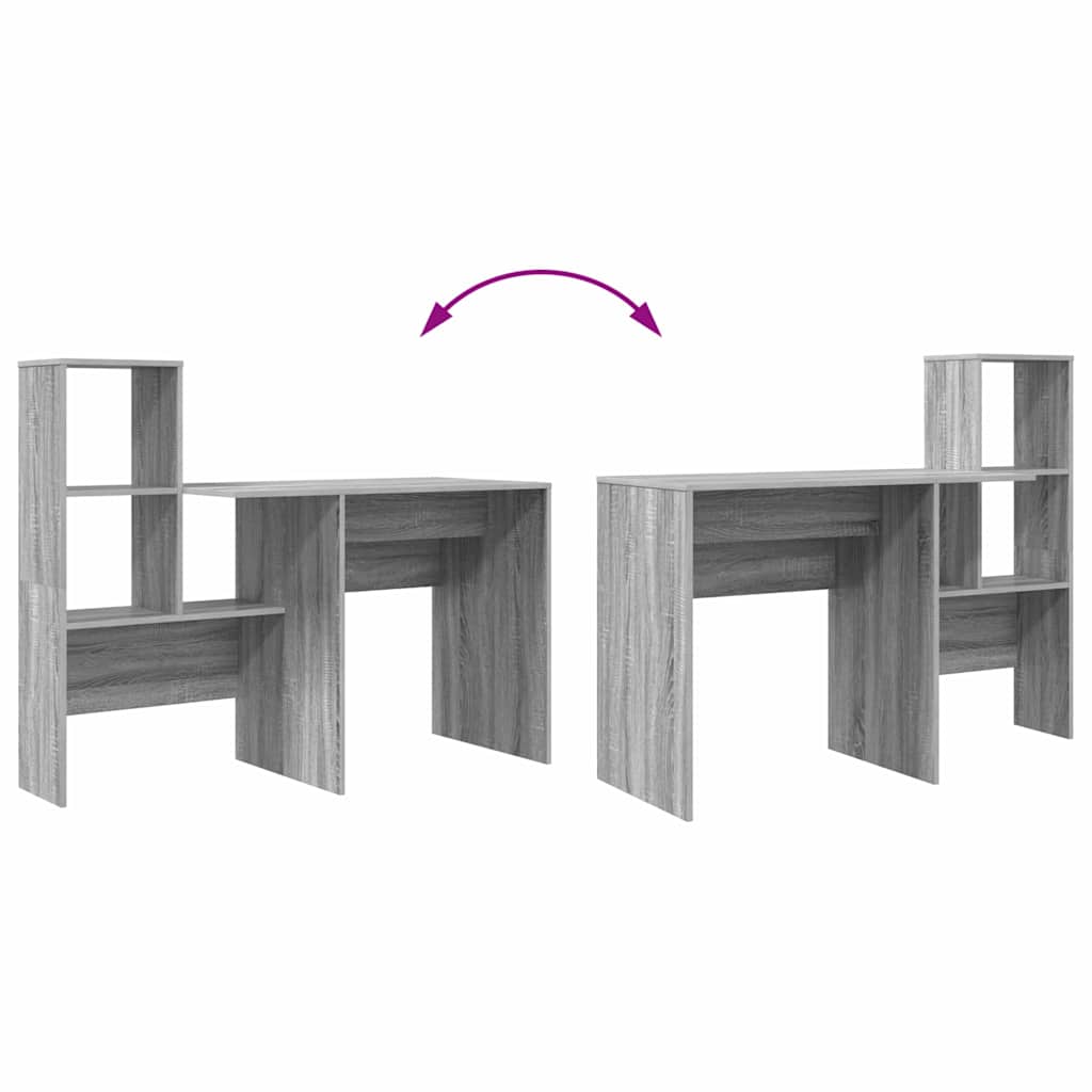 Desk Grey Sonoma Engineered Wood 131.5 x 50 x 106.5 cm