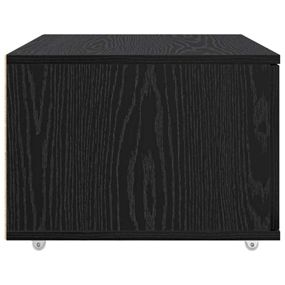 Drawer Cabinet with Wheel Black Oak 55 x 45 x 31 cm