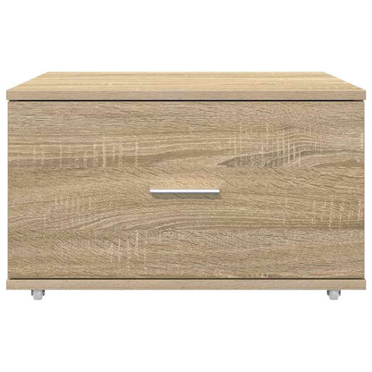 Drawer Cabinet with Wheel Sonoma Oak 55 x 45 x 31 cm