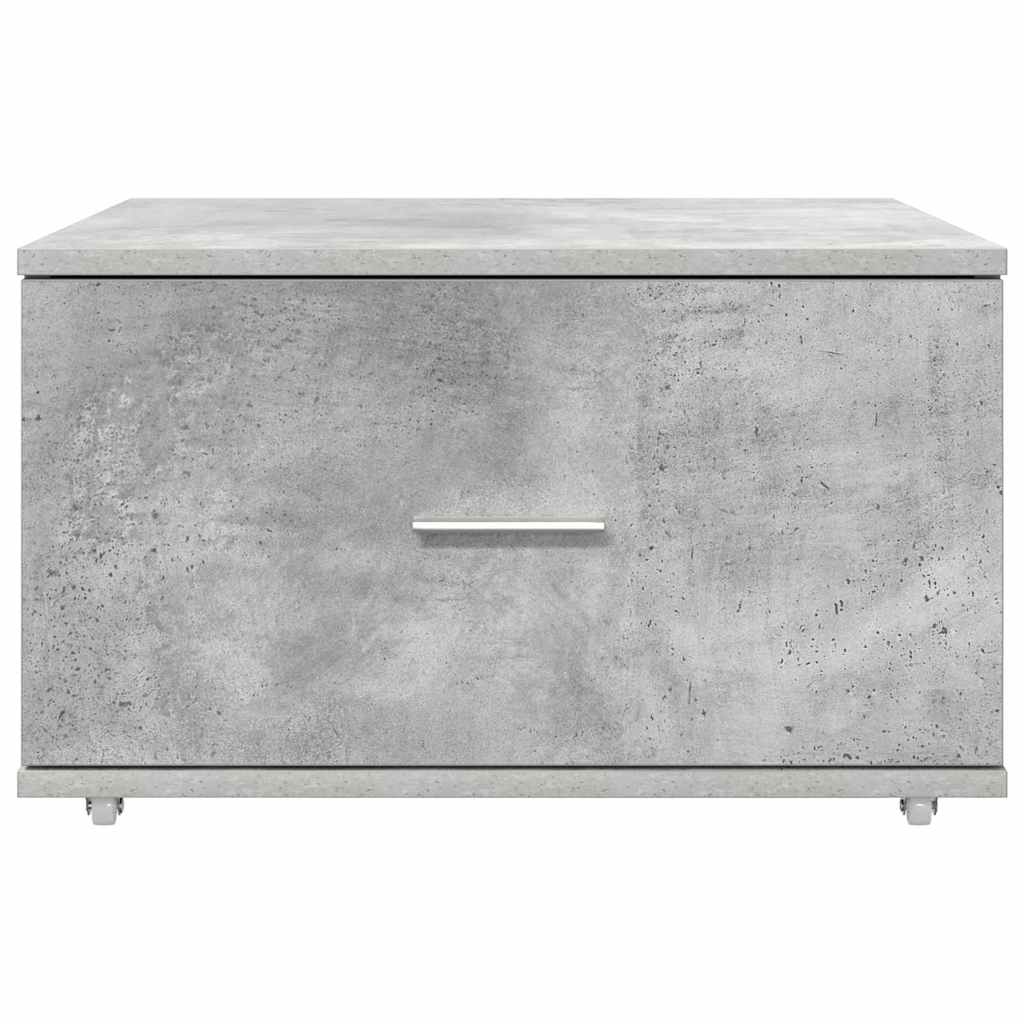 Drawer Cabinet with Wheel Concrete Grey 55 x 45 x 31 cm