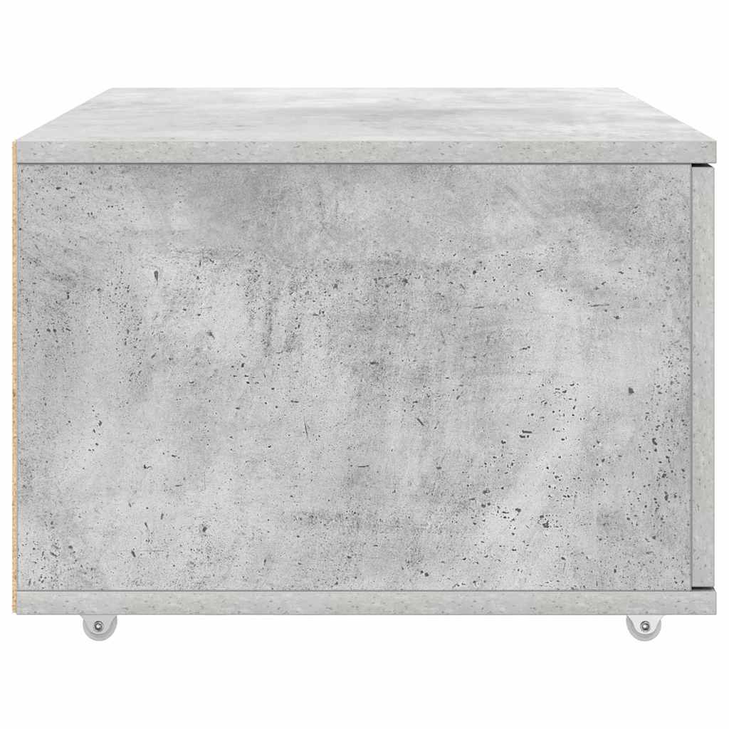 Drawer Cabinet with Wheel Concrete Grey 55 x 45 x 31 cm
