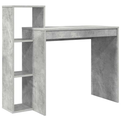 Desk with Shelf Concrete Grey 100 x 40 x 90 cm Engineered Wood