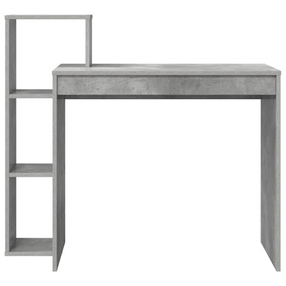 Desk with Shelf Concrete Grey 100 x 40 x 90 cm Engineered Wood