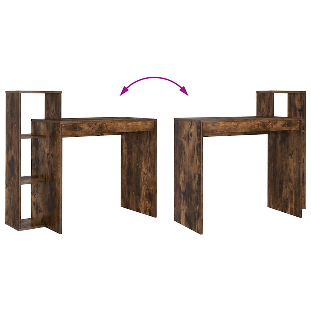 Desk Smoked Oak Engineered Wood 100 x 40 x 90 cm