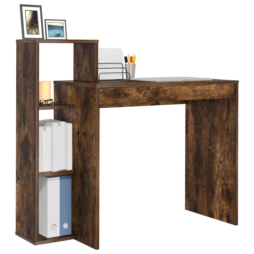 Desk Smoked Oak Engineered Wood 100 x 40 x 90 cm