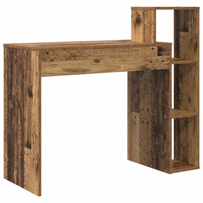 Desk with Shelf Old Wood 100 x 40 x 90 cm Engineered Wood