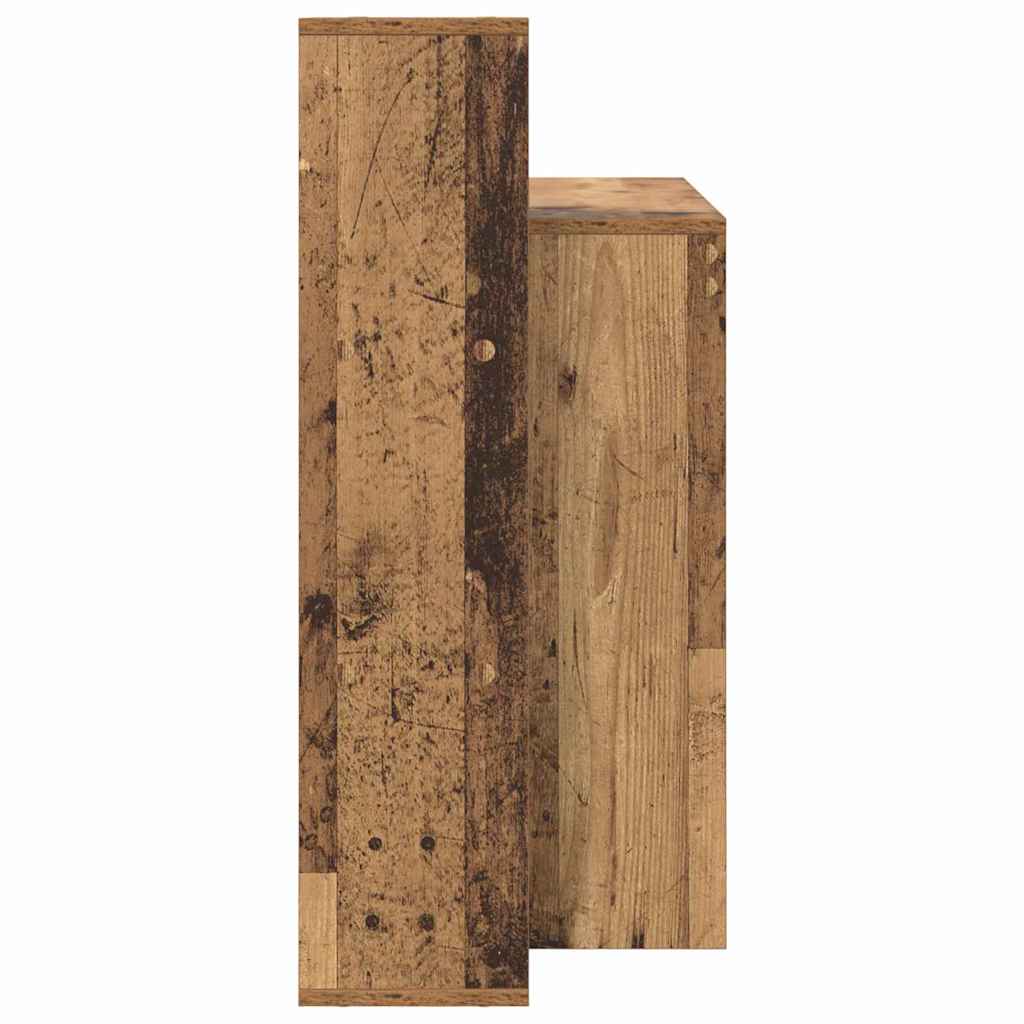 Desk with Shelf Old Wood 100 x 40 x 90 cm Engineered Wood