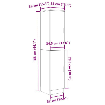 Highboard Smoked Oak 35 x 39 x 168 cm