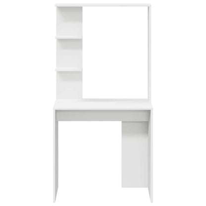 Desk White Engineered Wood 78.5 x 37 x 154.5 cm