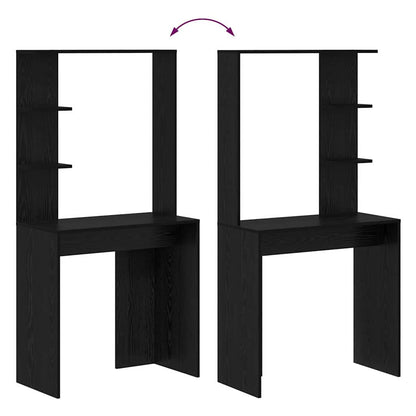 Desk Black Oak Engineered Wood 78.5 x 37 x 154.5 cm