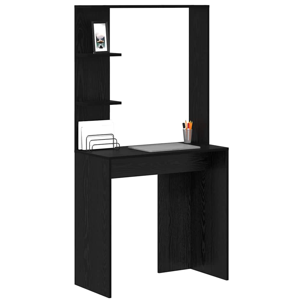Desk Black Oak Engineered Wood 78.5 x 37 x 154.5 cm