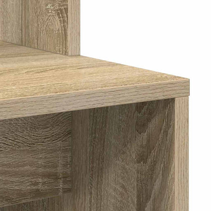 Desk with Shelf Sonoma Oak 78.5 x 37 x 154.5 cm Engineered Wood