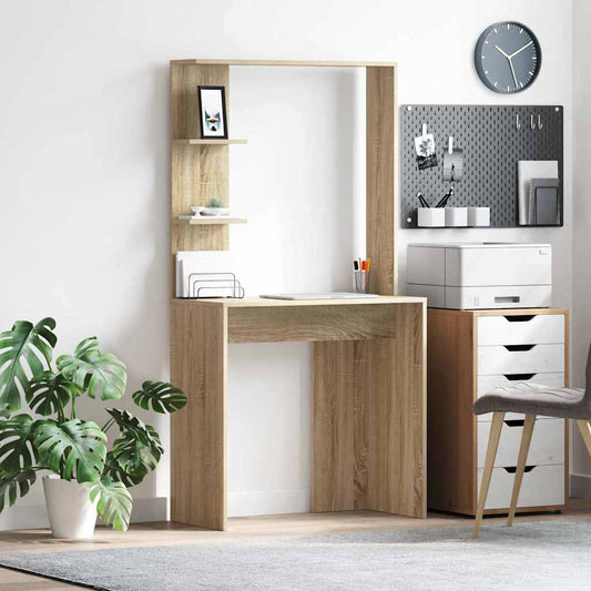 Desk Sonoma Oak Engineered Wood 78.5 x 37 x 154.5 cm