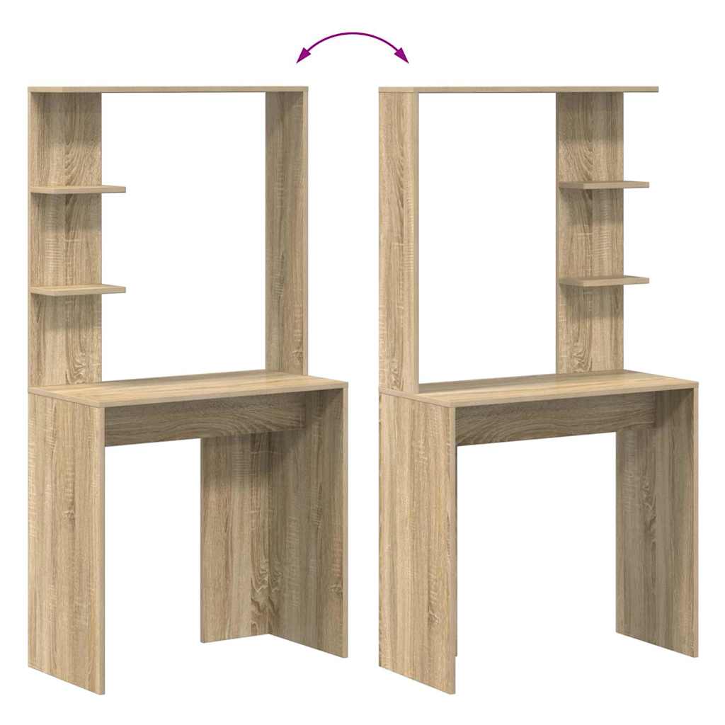 Desk Sonoma Oak Engineered Wood 78.5 x 37 x 154.5 cm