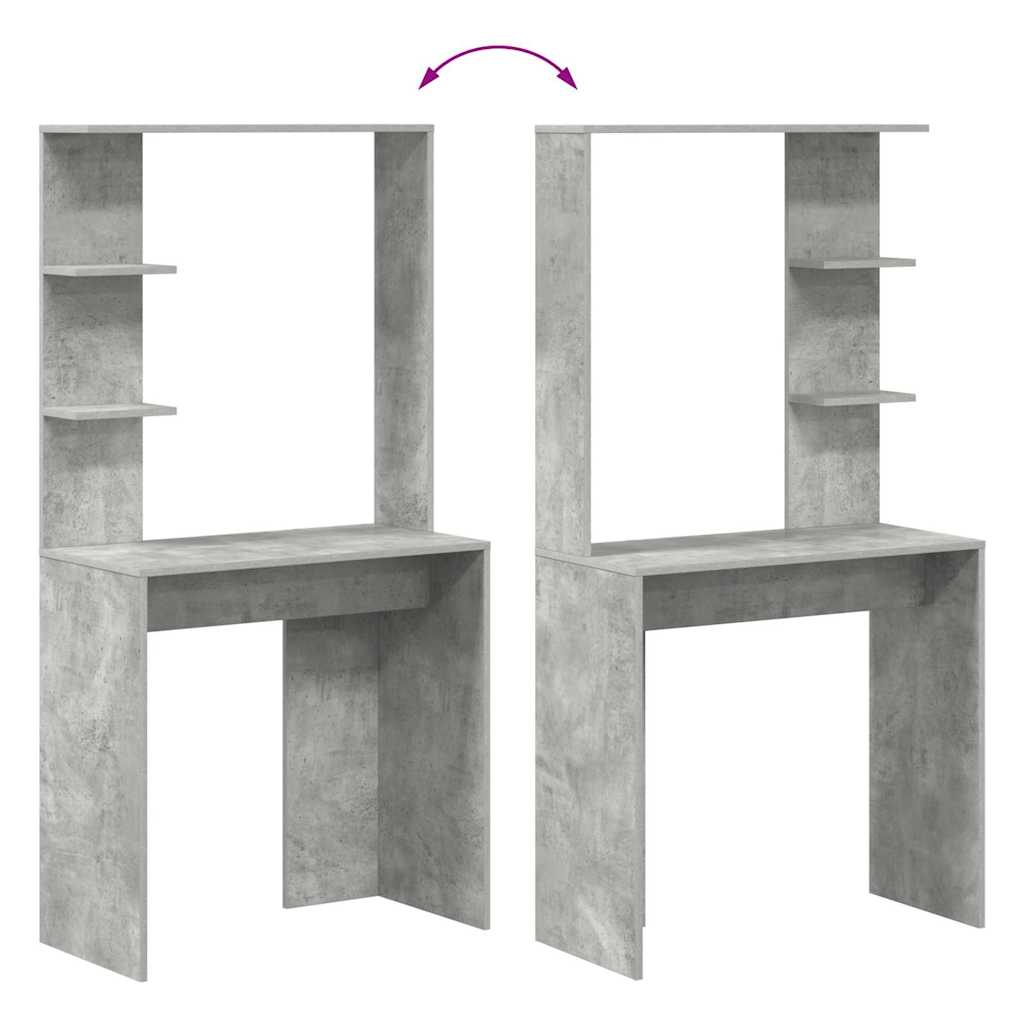 Desk Concrete Grey Engineered Wood 78.5 x 37 x 154.5 cm