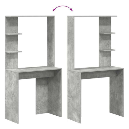Desk Concrete Grey Engineered Wood 78.5 x 37 x 154.5 cm