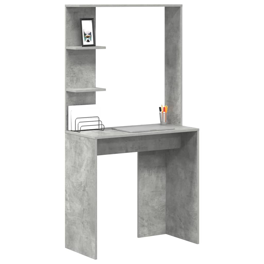 Desk Concrete Grey 78.5 x 37 x 154.5 cm Engineered Wood