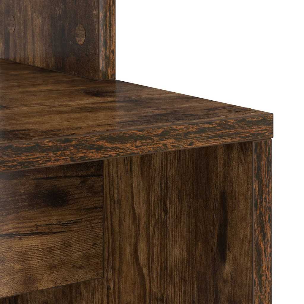 Desk Smoked Oak Engineered Wood 78.5 x 37 x 154.5 cm