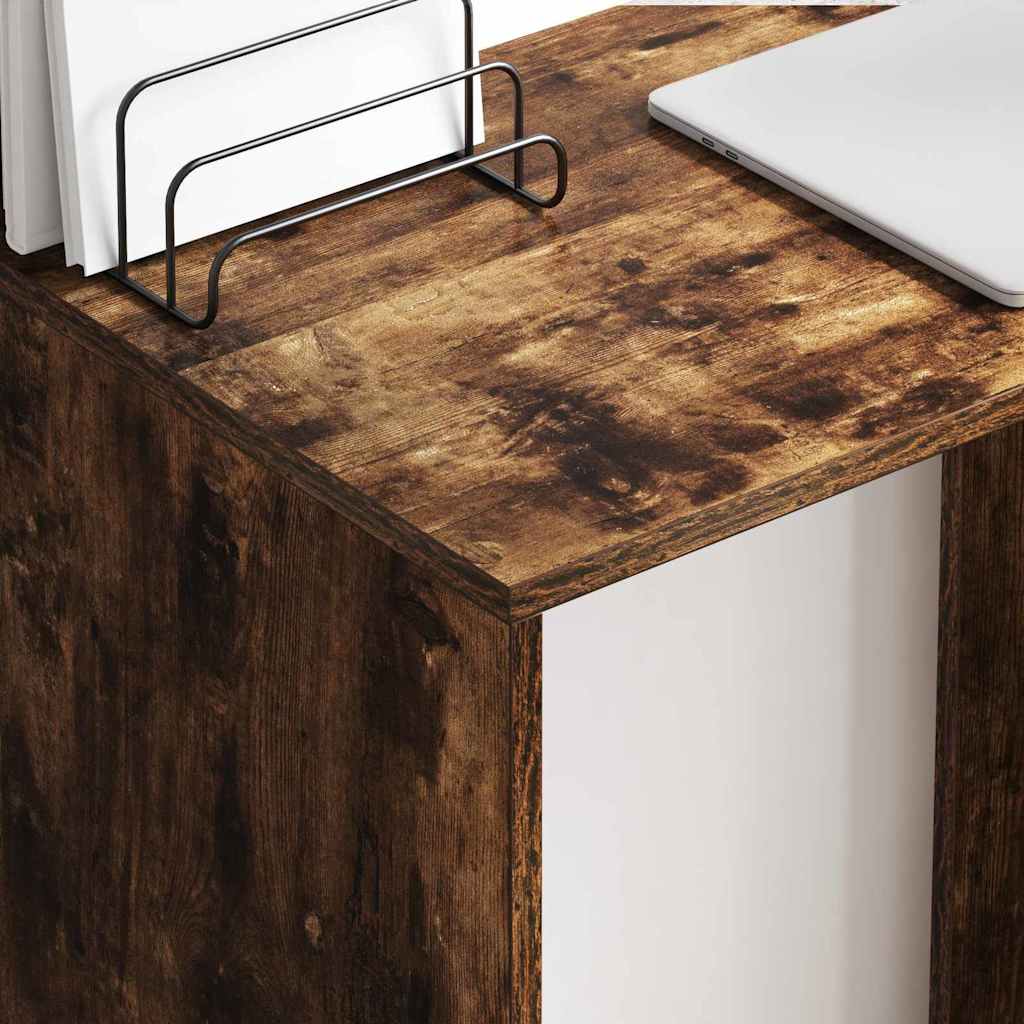 Desk Smoked Oak Engineered Wood 78.5 x 37 x 154.5 cm