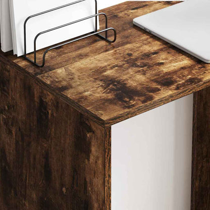 Desk Smoked Oak Engineered Wood 78.5 x 37 x 154.5 cm