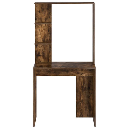 Desk Smoked Oak Engineered Wood 78.5 x 37 x 154.5 cm