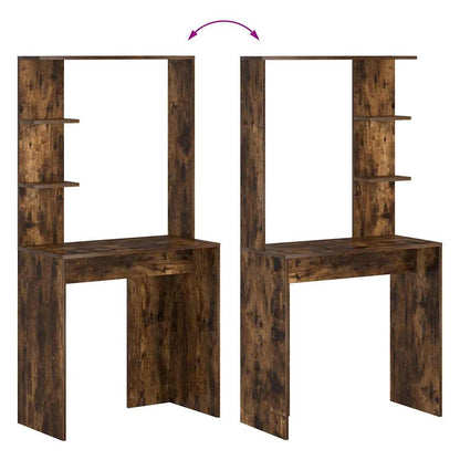 Desk Smoked Oak Engineered Wood 78.5 x 37 x 154.5 cm