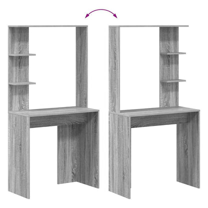 Desk Grey Sonoma Engineered Wood 78.5 x 37 x 154.5 cm