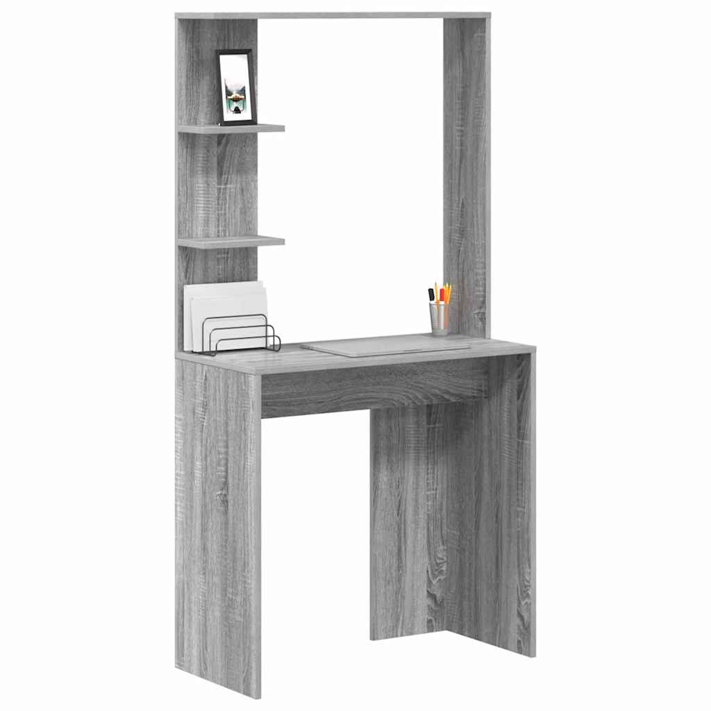 Desk Grey Sonoma Engineered Wood 78.5 x 37 x 154.5 cm
