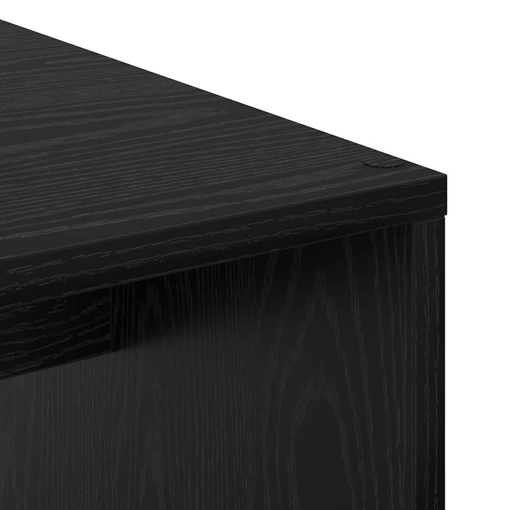 Desk Black Oak 102 x 50 x 124 cm Engineered Wood