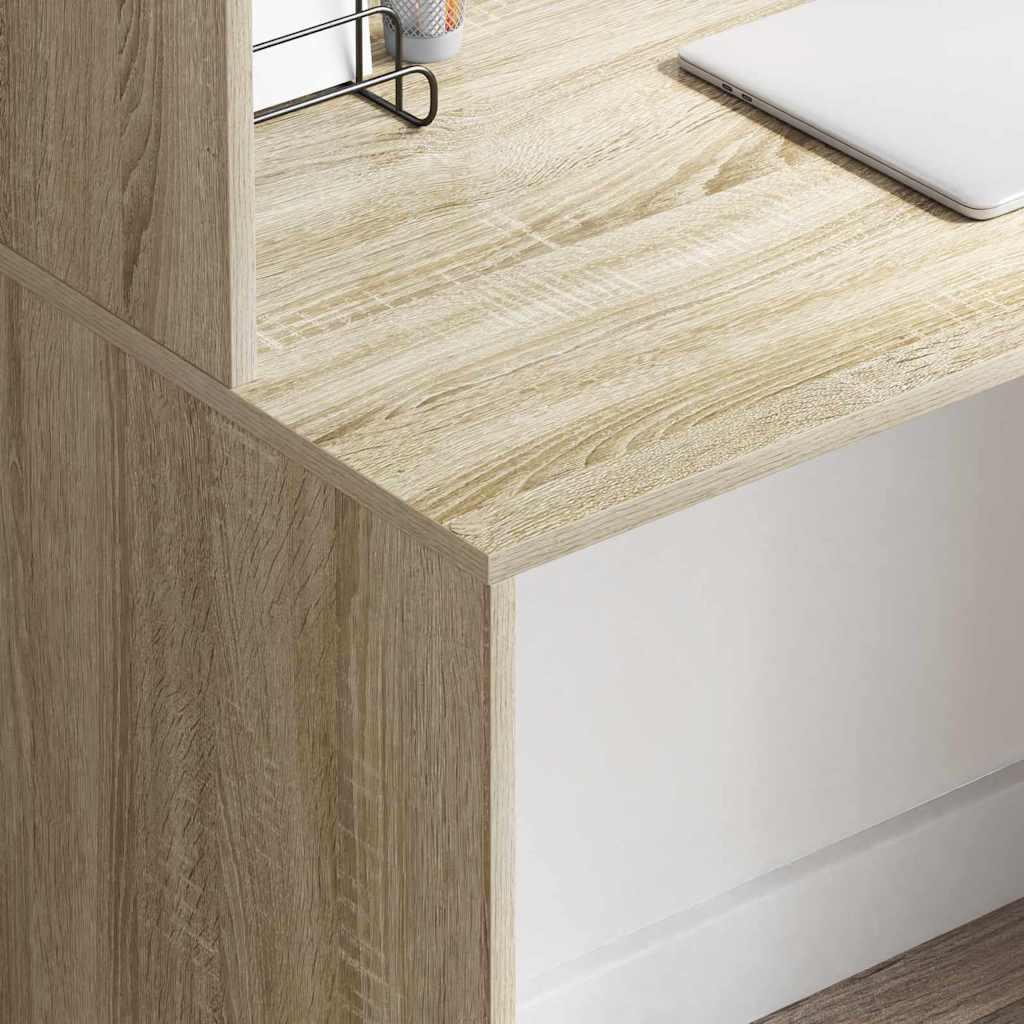 Desk with Shelf Sonoma oak 102 x 50 x 124 cm Engineered wood