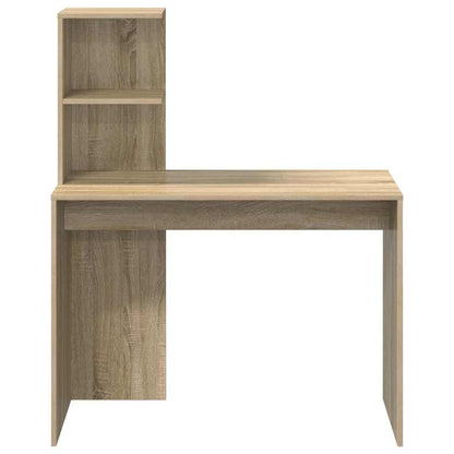 Desk with Shelf Sonoma oak 102 x 50 x 124 cm Engineered wood