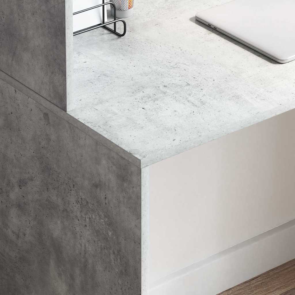 Desk Concrete Grey 102 x 50 x 124 cm Engineered Wood