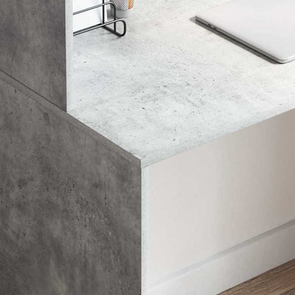 Desk Concrete Grey 102 x 50 x 124 cm Engineered Wood