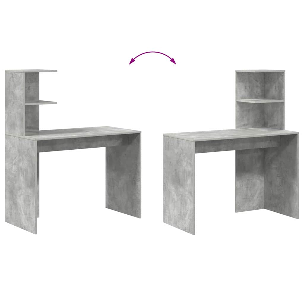 Desk Concrete Grey 102 x 50 x 124 cm Engineered Wood