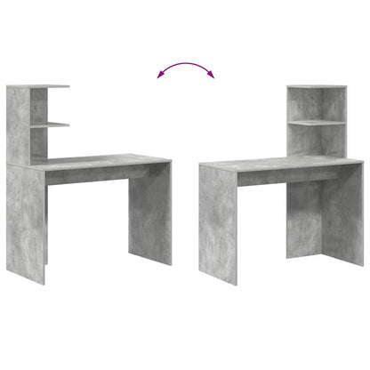Desk Concrete Grey 102 x 50 x 124 cm Engineered Wood