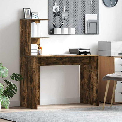 Desk Smoked Oak 102 x 50 x 124 cm Engineered Wood