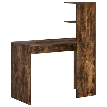 Desk Smoked Oak 102 x 50 x 124 cm Engineered Wood