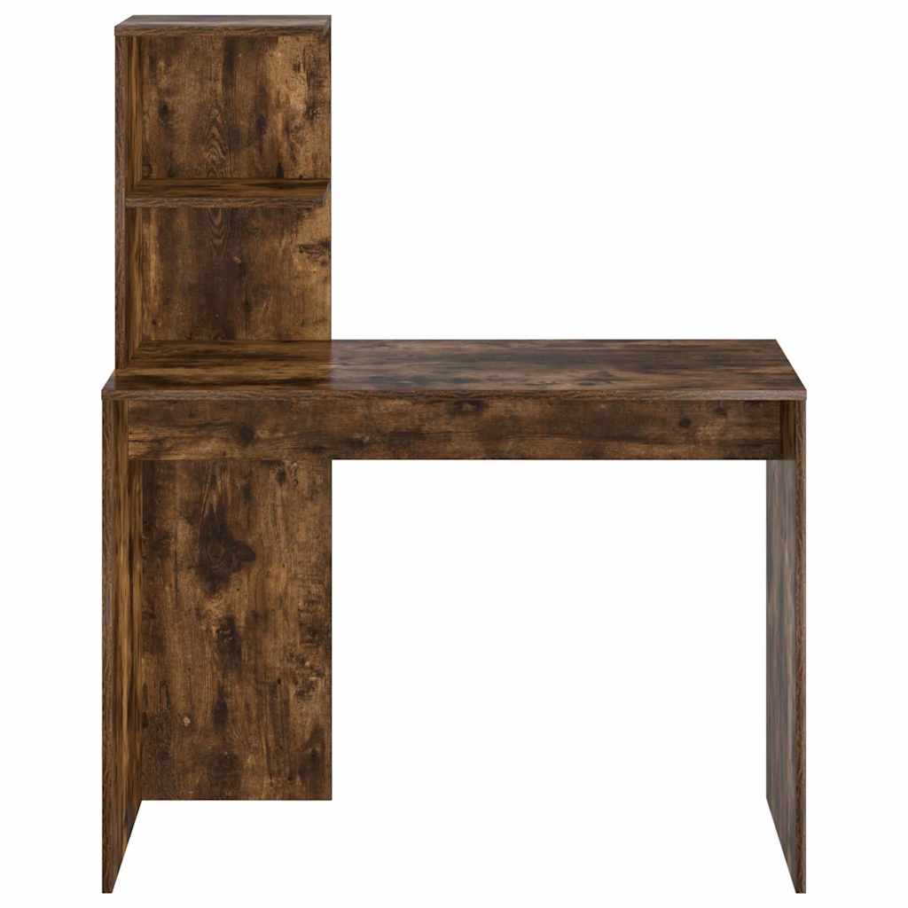 Desk Smoked Oak Engineered Wood 102 x 50 x 124 cm