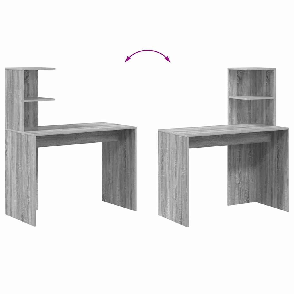 Desk Grey Sonoma 102 x 50 x 124 cm Engineered Wood