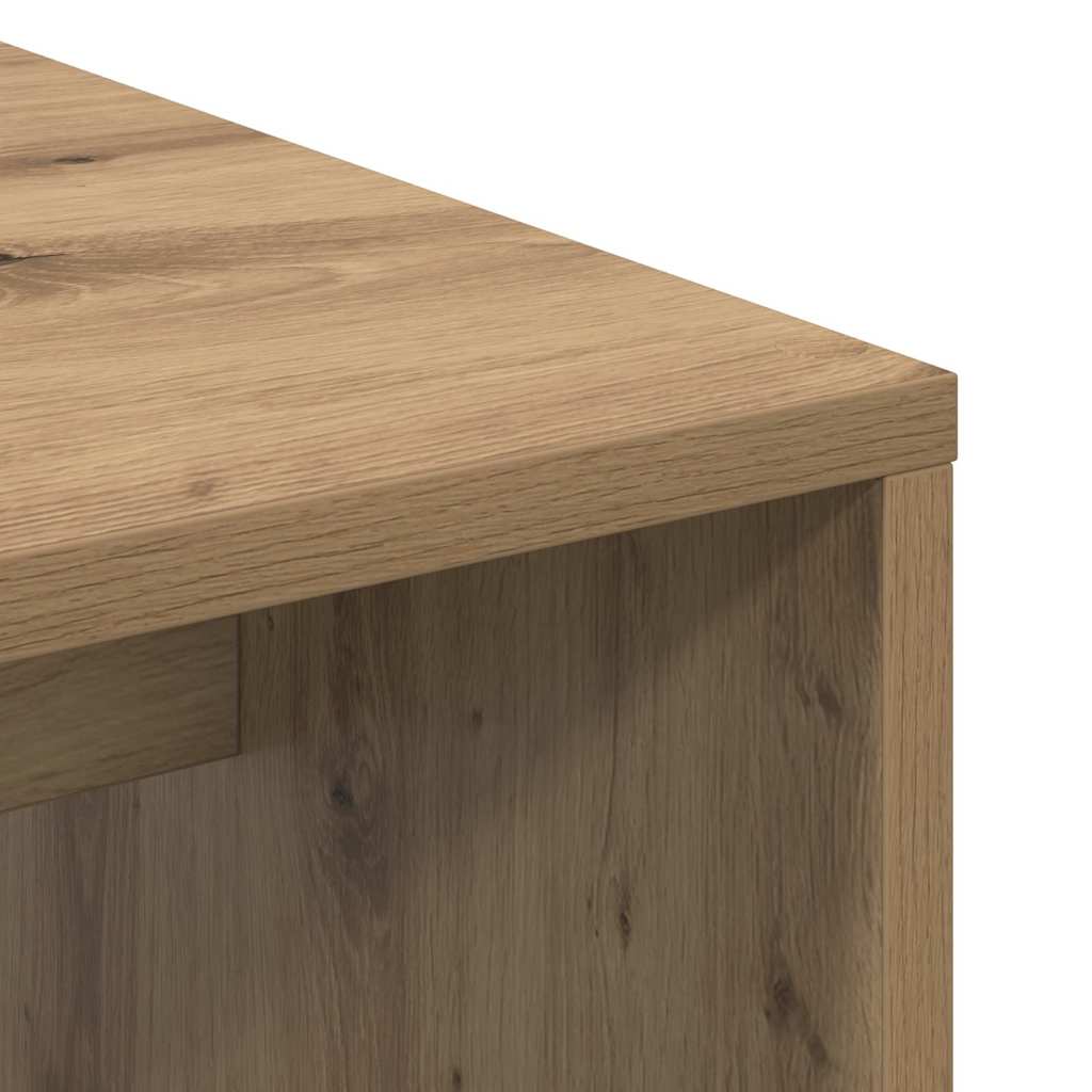 Desk with Shelf Artisan Oak 102 x 50 x 124 cm Engineered Wood