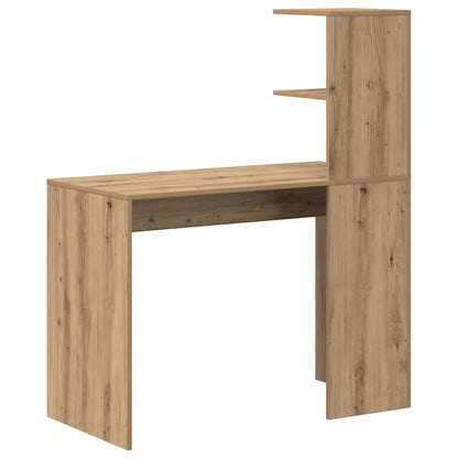 Desk with Shelf Artisan Oak 102 x 50 x 124 cm Engineered Wood