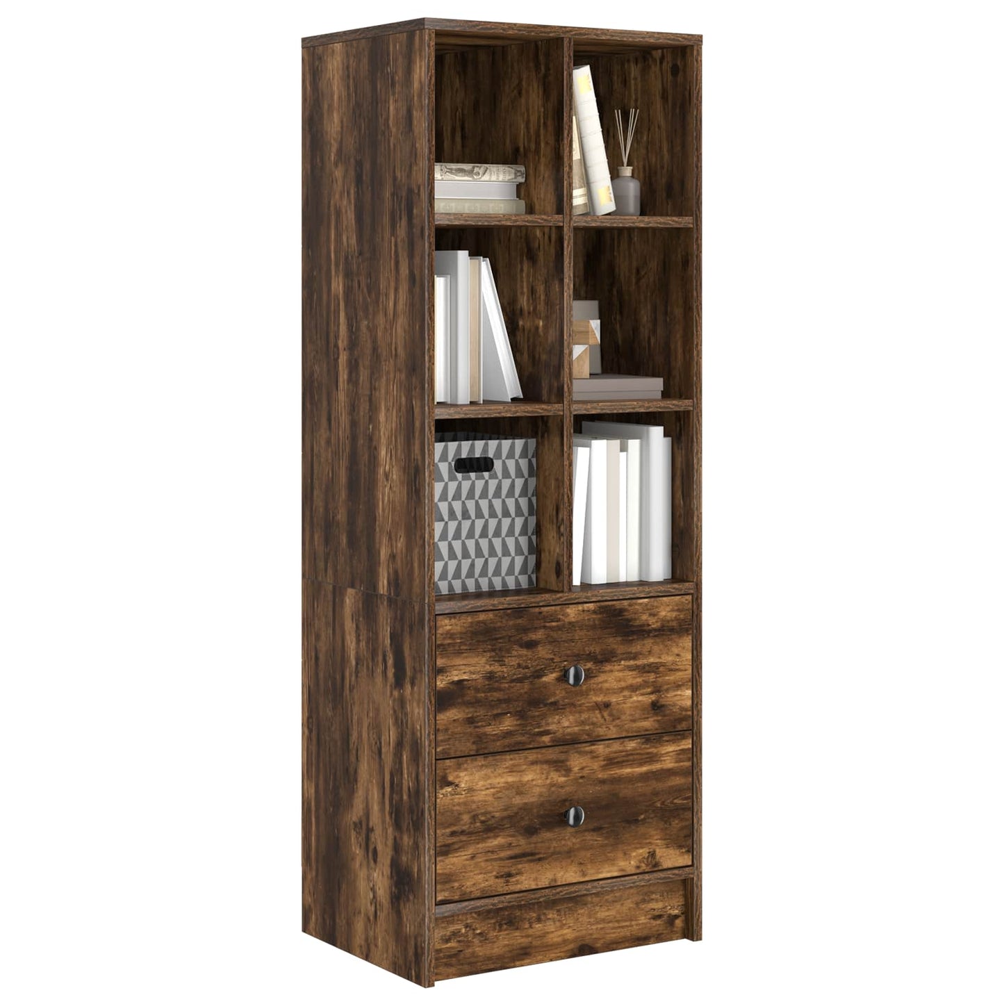 Highboard with Drawer Smoked Oak 45.5 x 34 x 127 cm