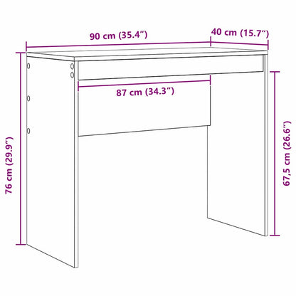 Desk Concrete Grey 90 x 40 x 76 cm