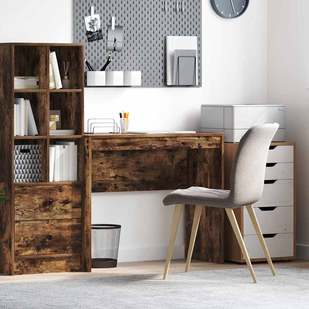 Desk Smoked Oak 90 x 40 x 76 cm