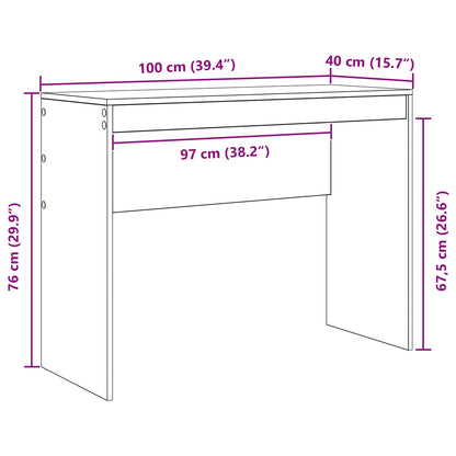 Desk White 100 x 40 x 76 cm