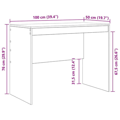 Desk Grey Sonoma 100 x 50 x 76 cm