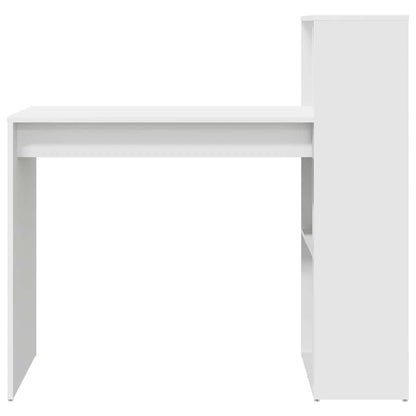 Desk with Shelf White 108 x 55 x 103.5 cm Engineered Wood